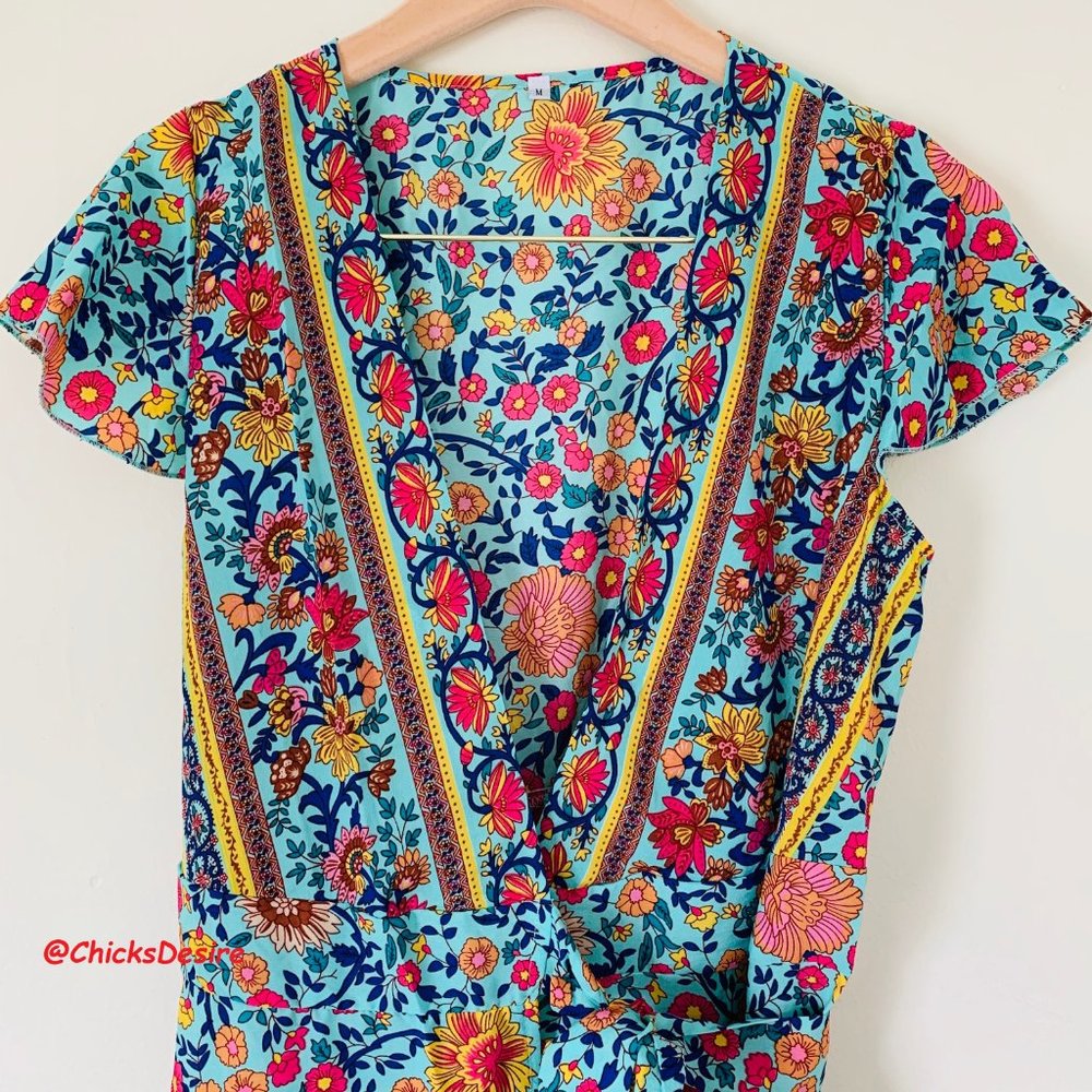 2021 Hot Pick - Boho V-neck Maxi Printed Dress - Picture 8 of 15